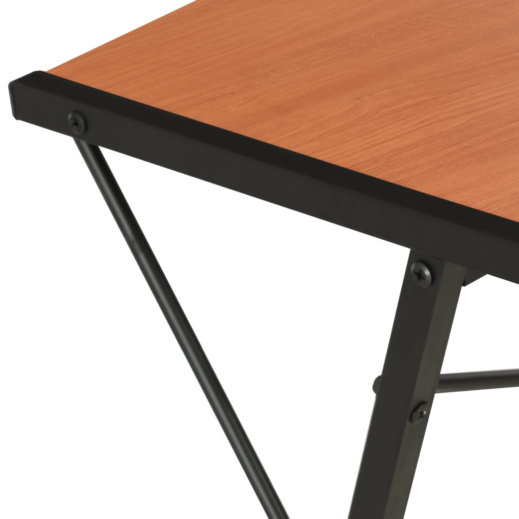Bureau avec étagère Noir et marron 116x50x93 cm - XIOS