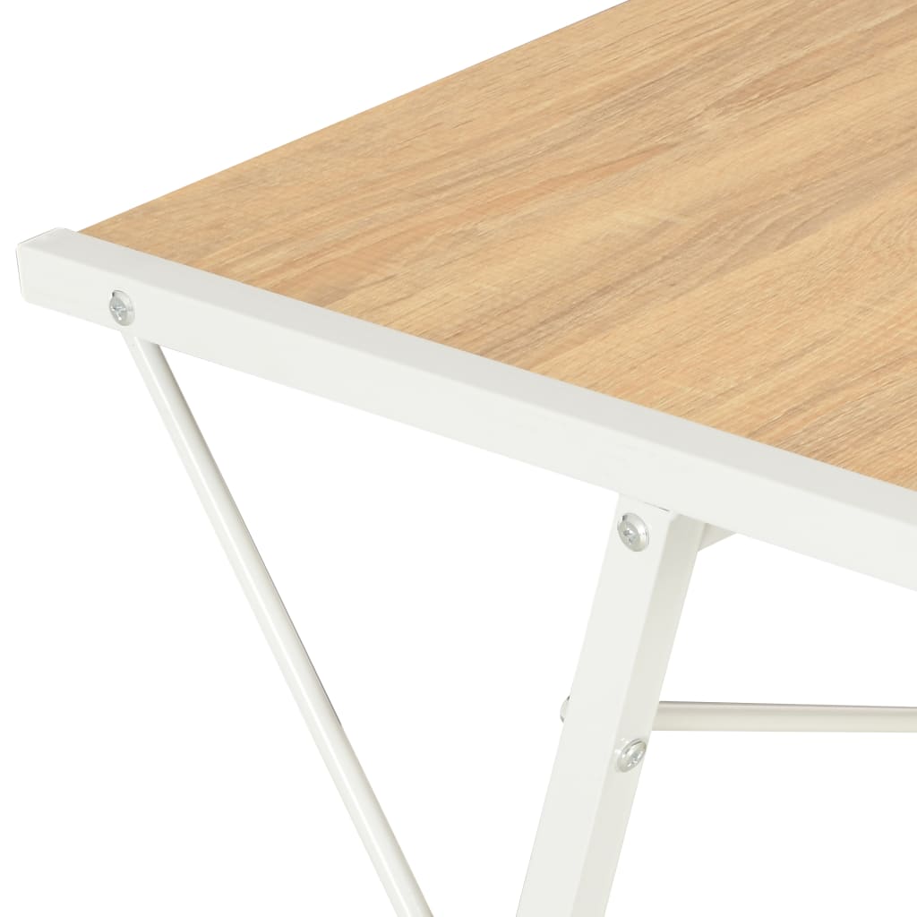 Bureau avec étagère Blanc et chêne 116x50x93 cm - XIOS