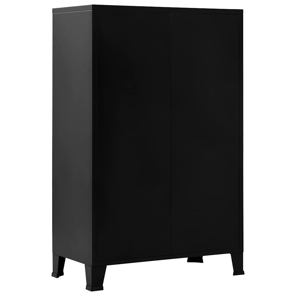 Coffre de rangement industriel Noir 75x40x120 cm Acier - XIOS