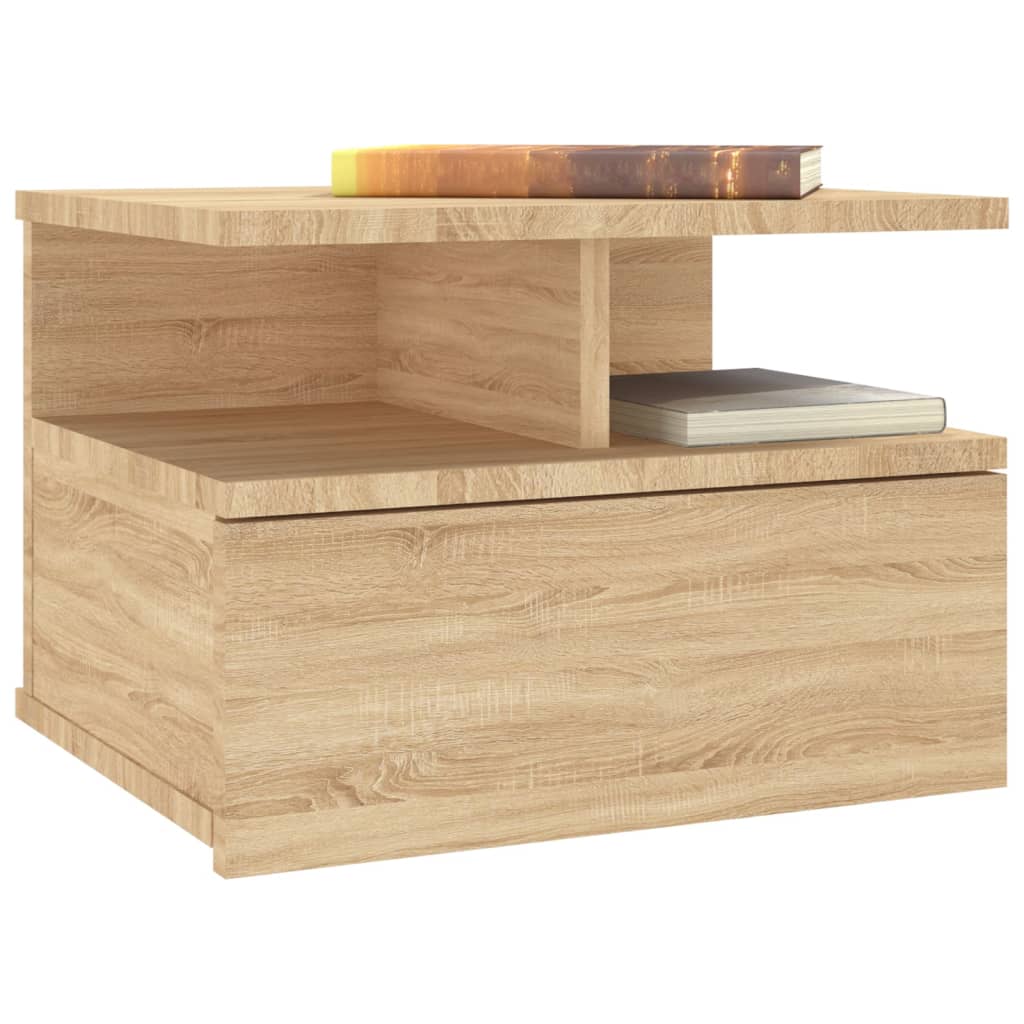 Tables de chevet flottantes 2 pcs Chêne sonoma Bois ingénierie - XIOS