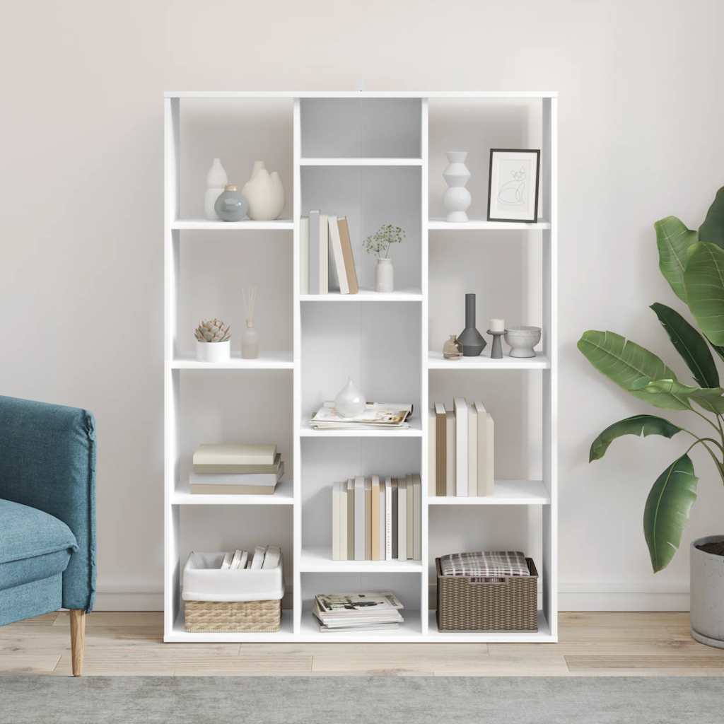 Séparateur de pièce/Bibliothèque Blanc 100x24x140 cm - XIOS