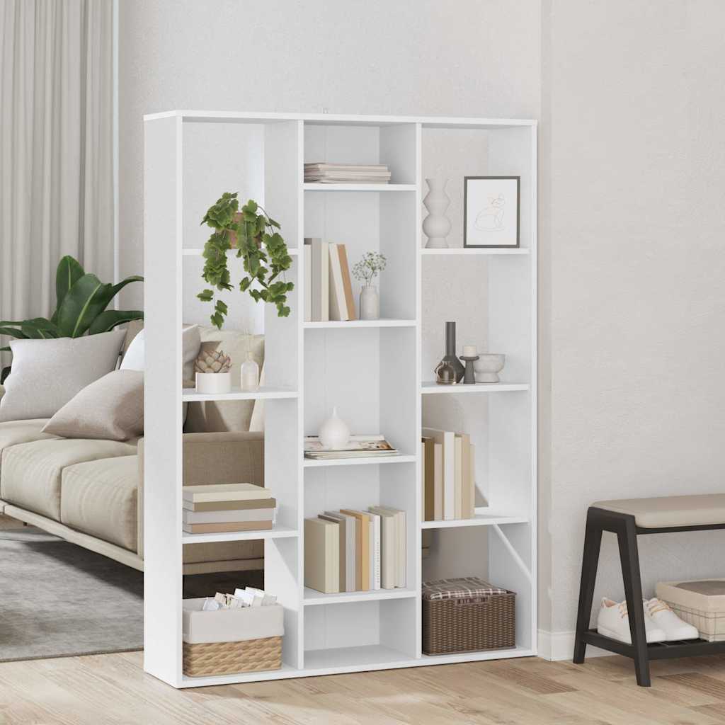 Séparateur de pièce/Bibliothèque Blanc 100x24x140 cm - XIOS