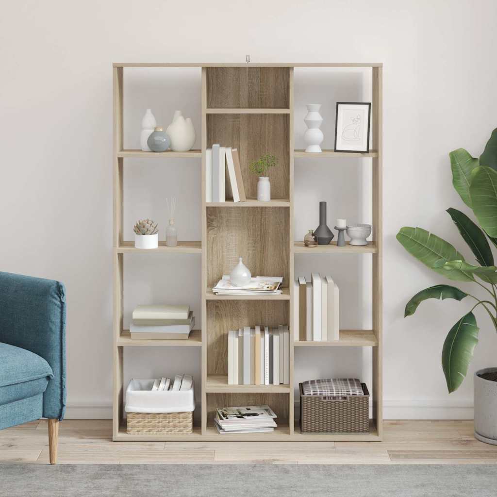 Séparateur de pièce/Bibliothèque Chêne sonoma 100x24x140 cm - XIOS