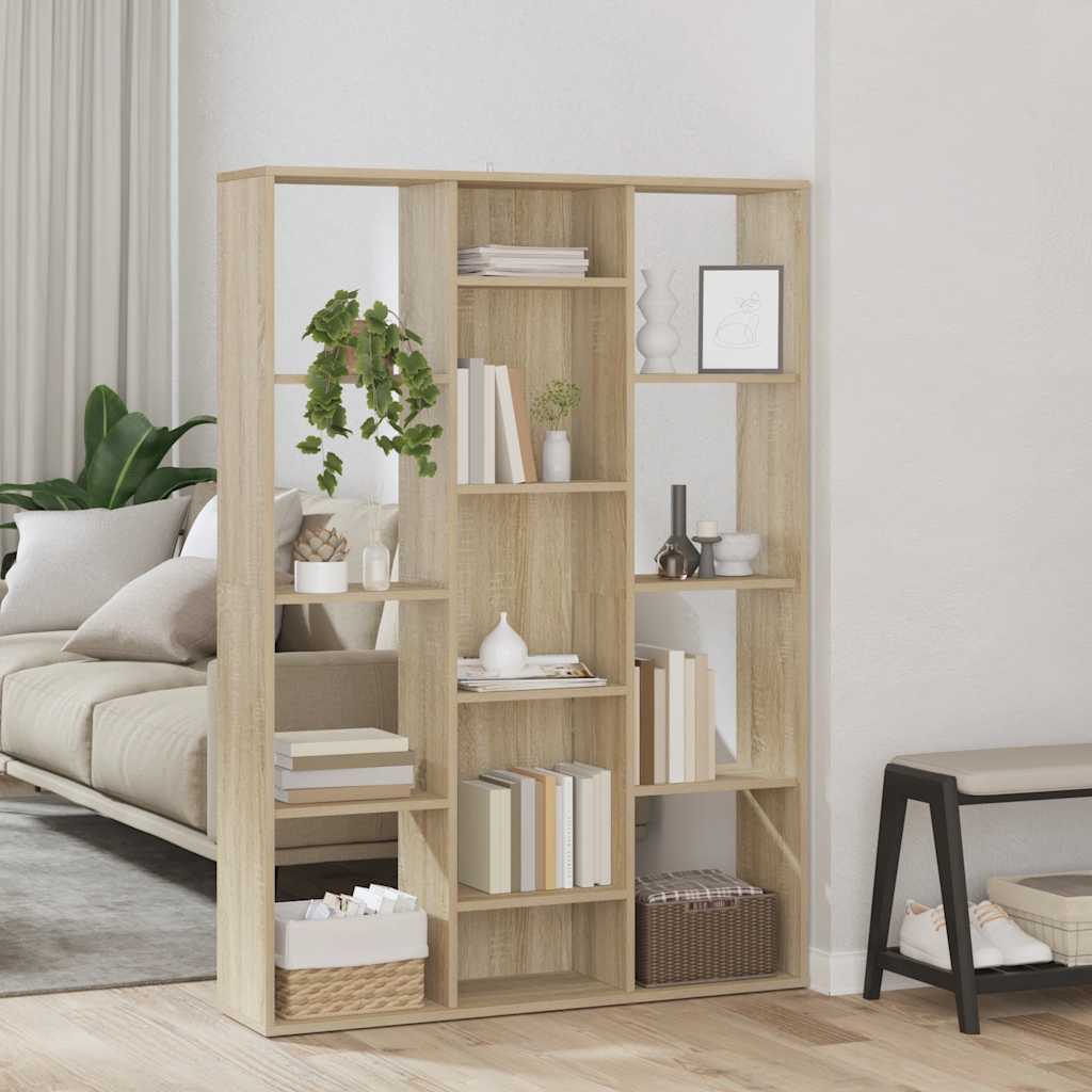 Séparateur de pièce/Bibliothèque Chêne sonoma 100x24x140 cm - XIOS