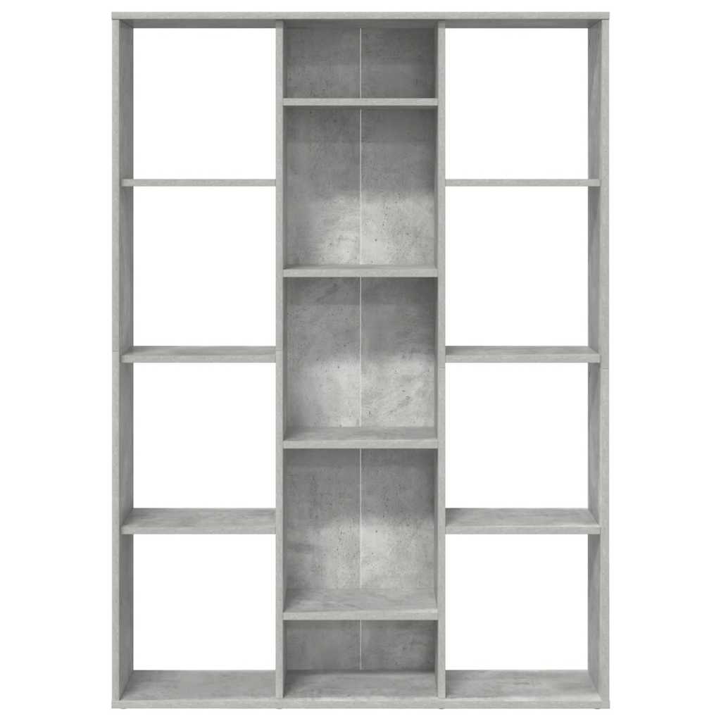 Séparateur de pièce/Bibliothèque Gris béton Bois d’ingénierie - XIOS