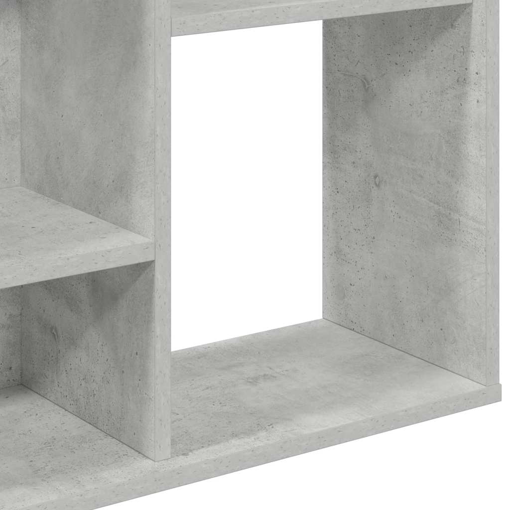 Séparateur de pièce/Bibliothèque Gris béton Bois d’ingénierie - XIOS