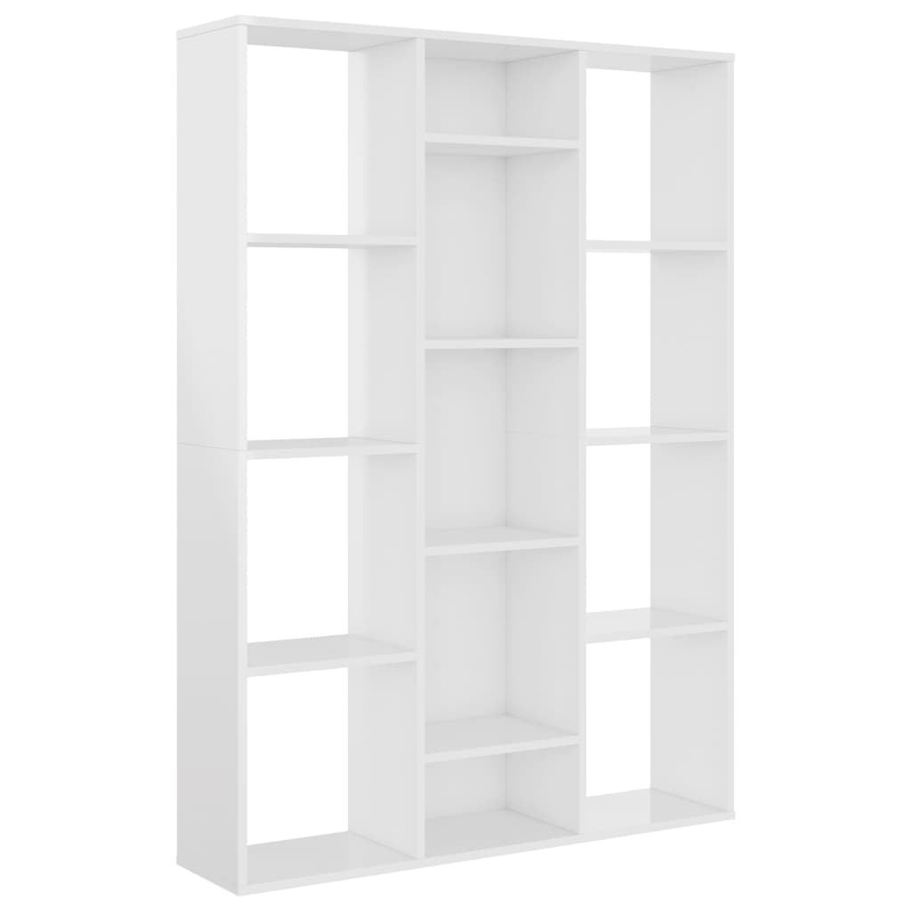 Séparateur de pièce/Bibliothèque blanc brillant Bois ingénierie XIOS