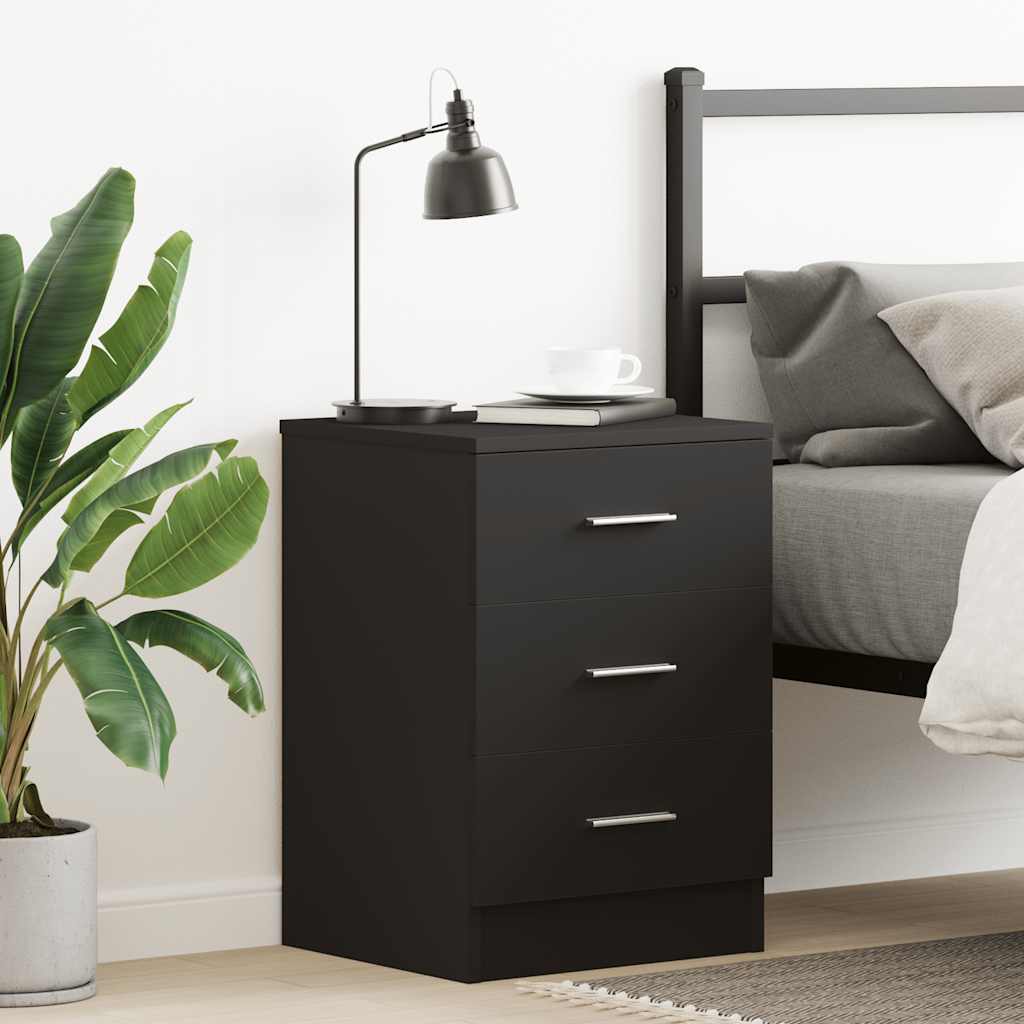 Table de chevet Noir 38 x 35 x 56 cm Bois d'ingénierie - XIOS