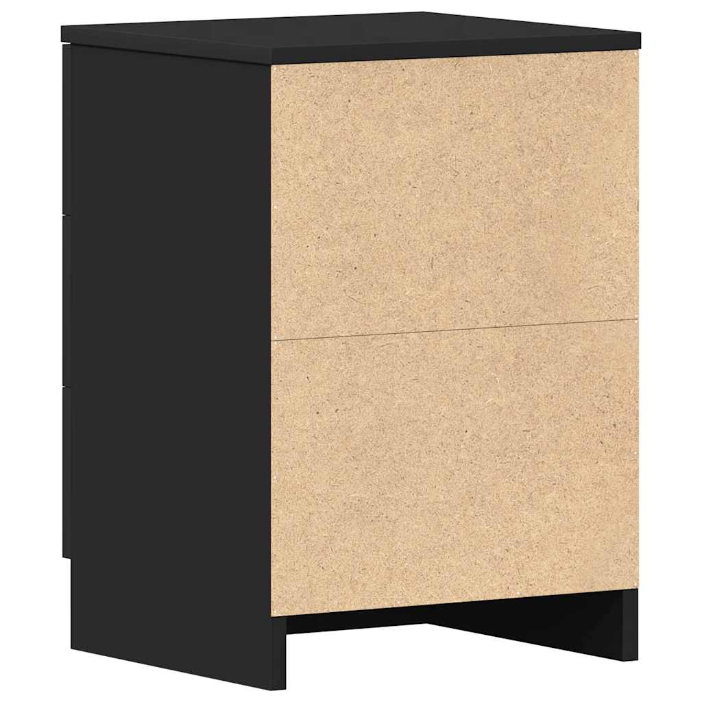 Tables de chevet 2 pcs Noir 38x35x56 cm Bois d'ingénierie - XIOS