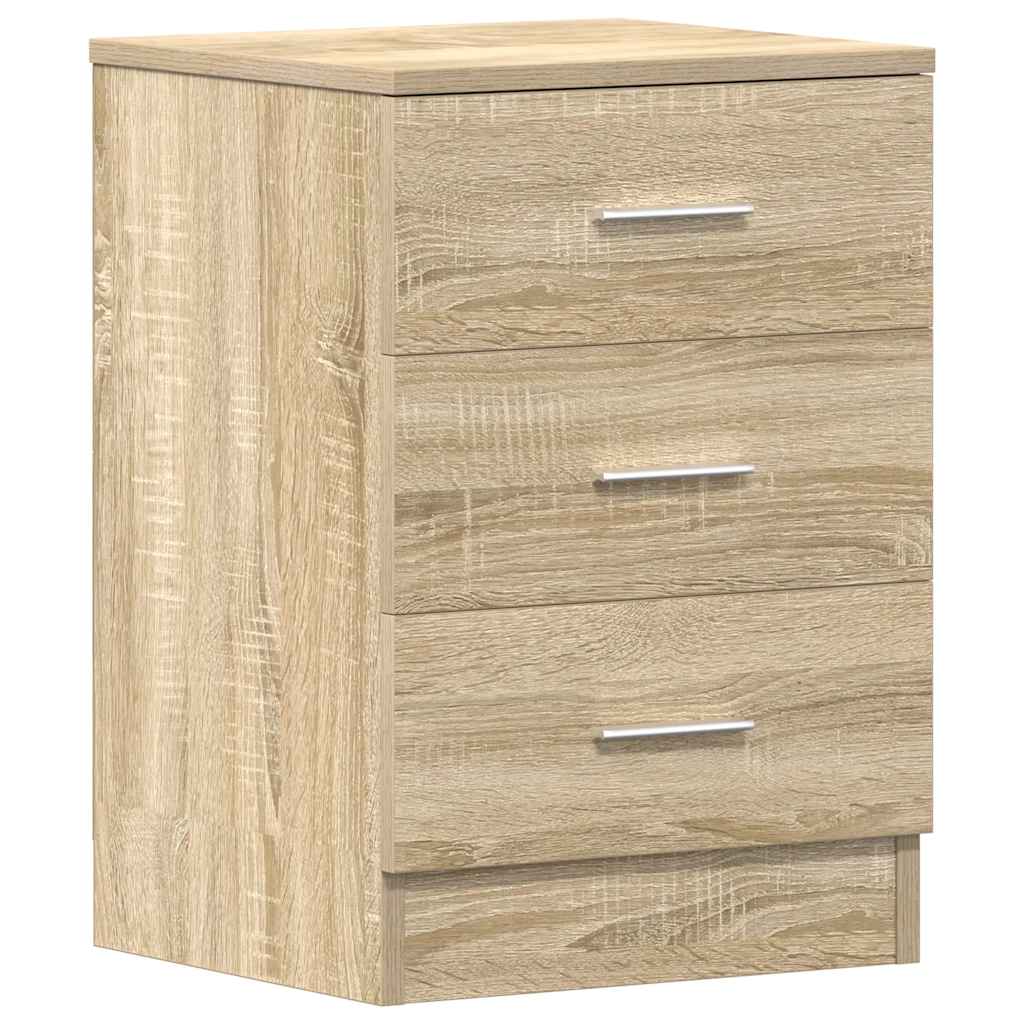 Tables de chevet 2pcs chêne sonoma 38x35x56cm bois d'ingénierie - XIOS