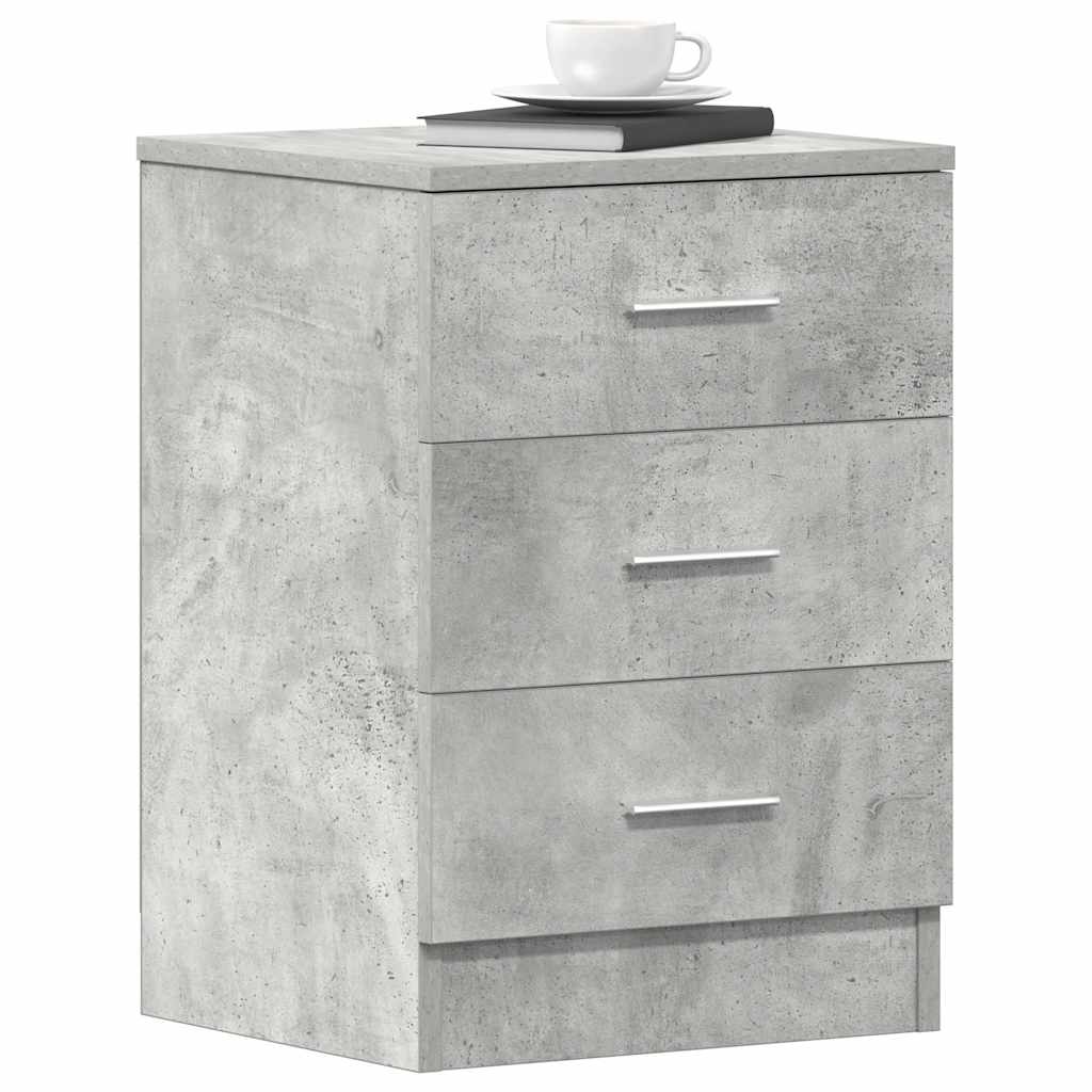 Table de chevet Gris béton 38x35x56 cm Bois d'ingénierie - XIOS