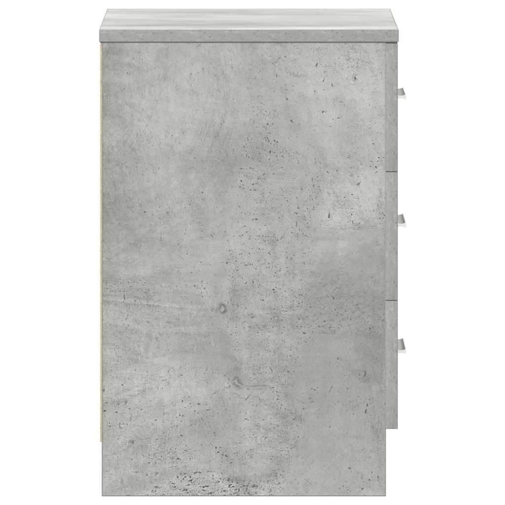 Table de chevet Gris béton 38x35x56 cm Bois d'ingénierie - XIOS