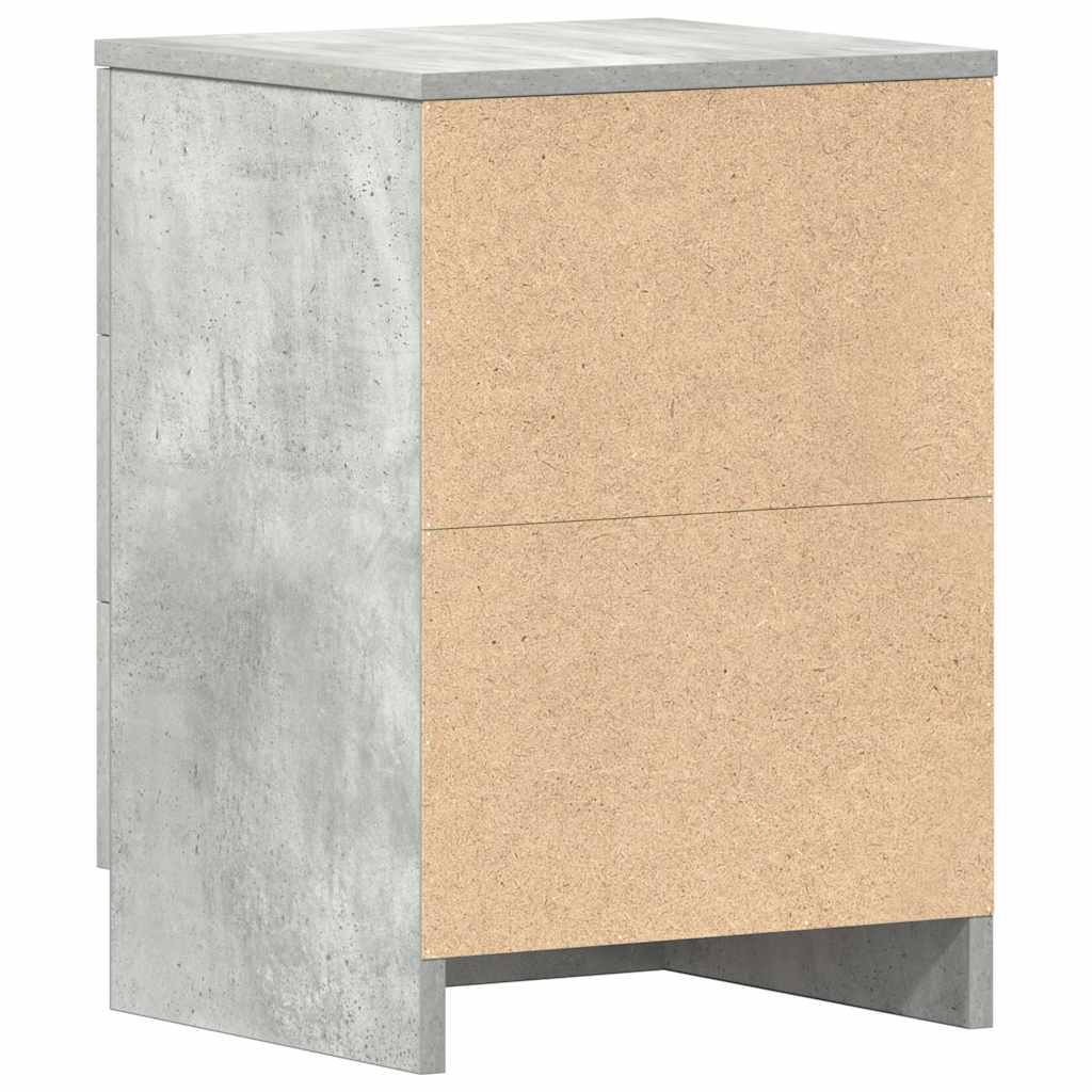 Table de chevet Gris béton 38x35x56 cm Bois d'ingénierie - XIOS
