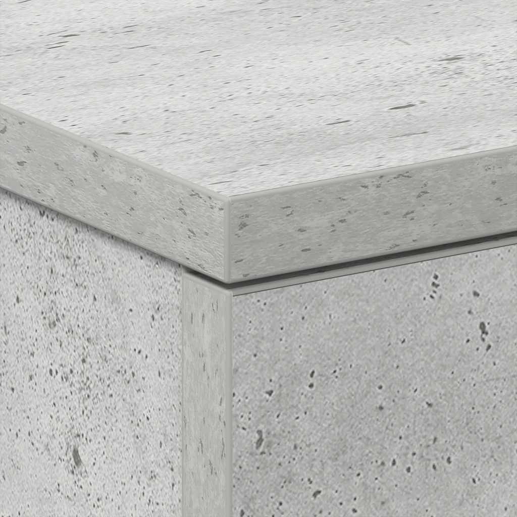 Table de chevet Gris béton 38x35x56 cm Bois d'ingénierie - XIOS