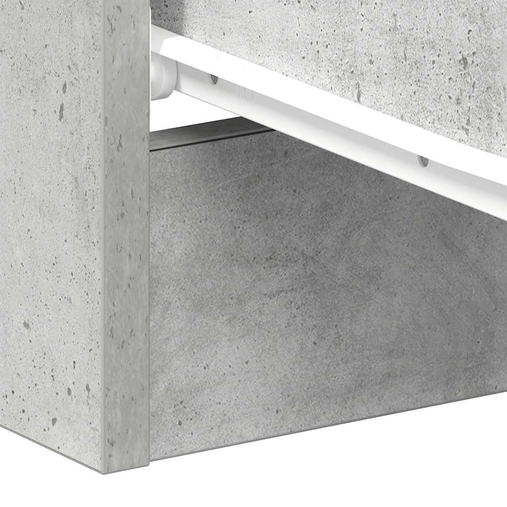 Table de chevet Gris béton 38x35x56 cm Bois d'ingénierie - XIOS