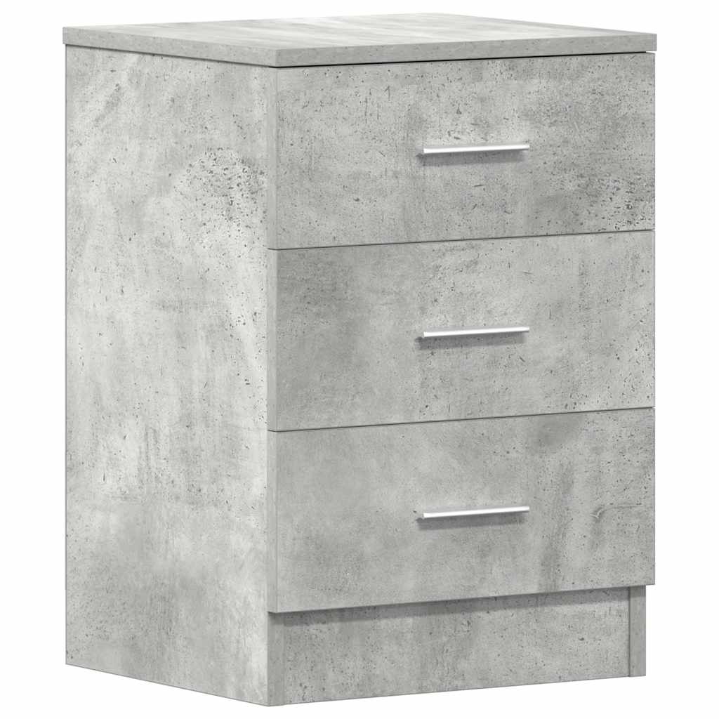Tables de chevet 2 pcs Gris béton 38x35x56 cm Bois d'ingénierie - XIOS