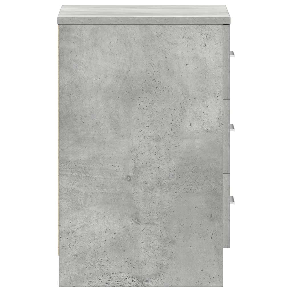 Tables de chevet 2 pcs Gris béton 38x35x56 cm Bois d'ingénierie - XIOS
