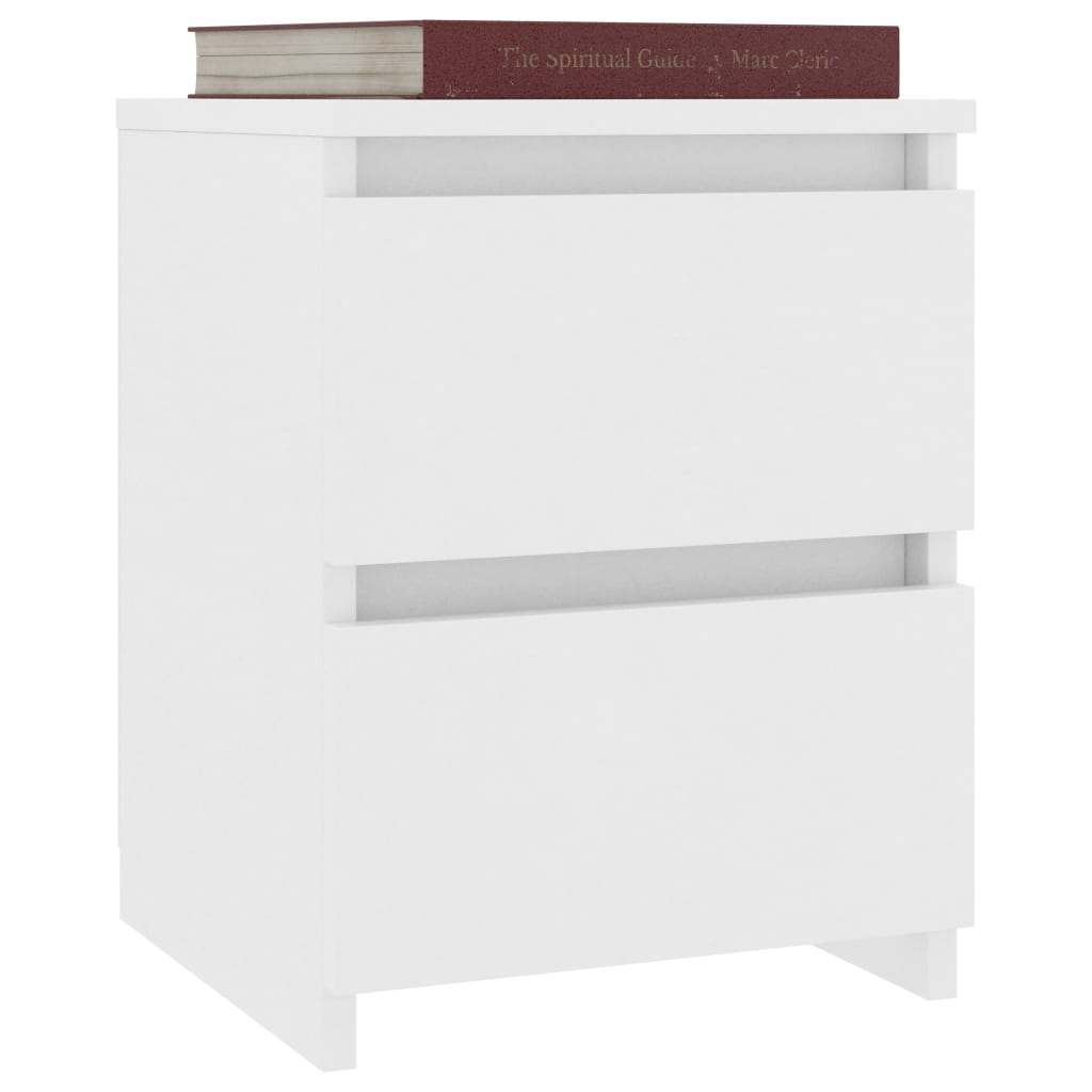Tables de chevet 2 pcs Blanc 30x30x40 cm Bois d'ingénierie - XIOS