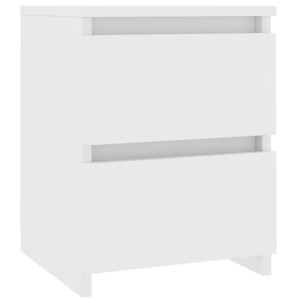Tables de chevet 2 pcs Blanc 30x30x40 cm Bois d'ingénierie - XIOS