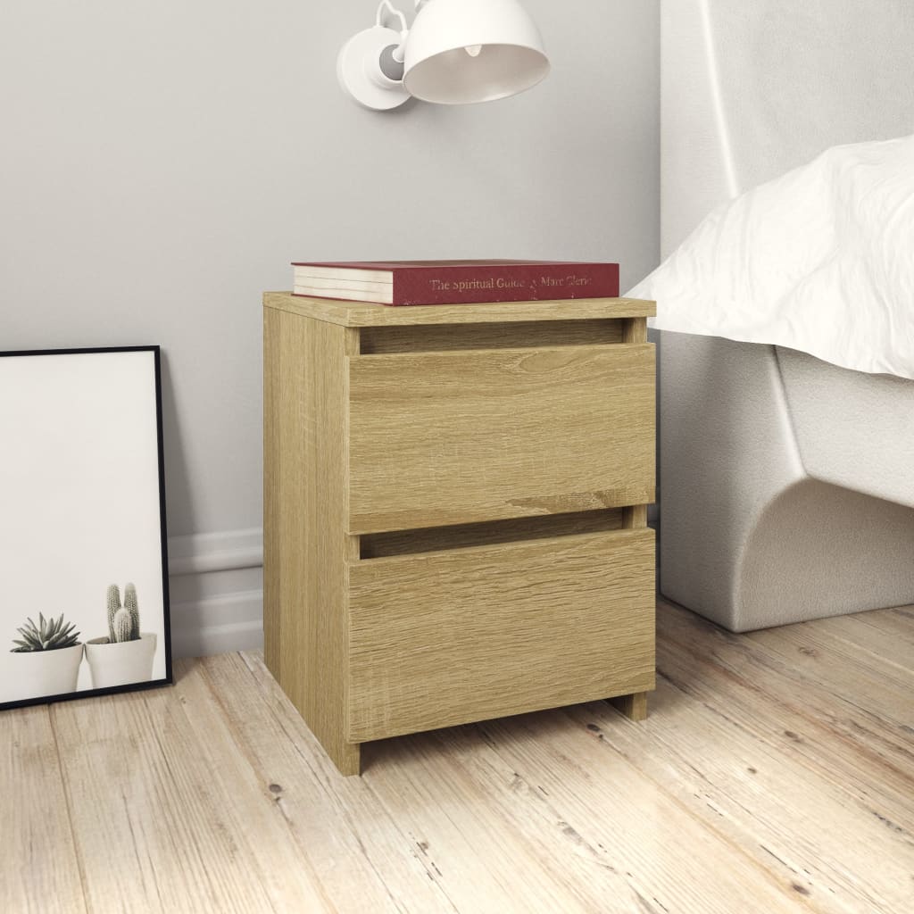 Table de chevet Chêne sonoma 30x30x40 cm Bois d'ingénierie - XIOS