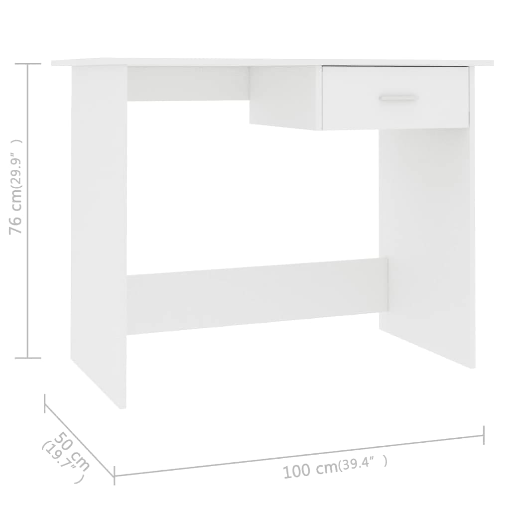 Bureau Blanc 100 x 50 x 76 cm Bois d'ingénierie - XIOS