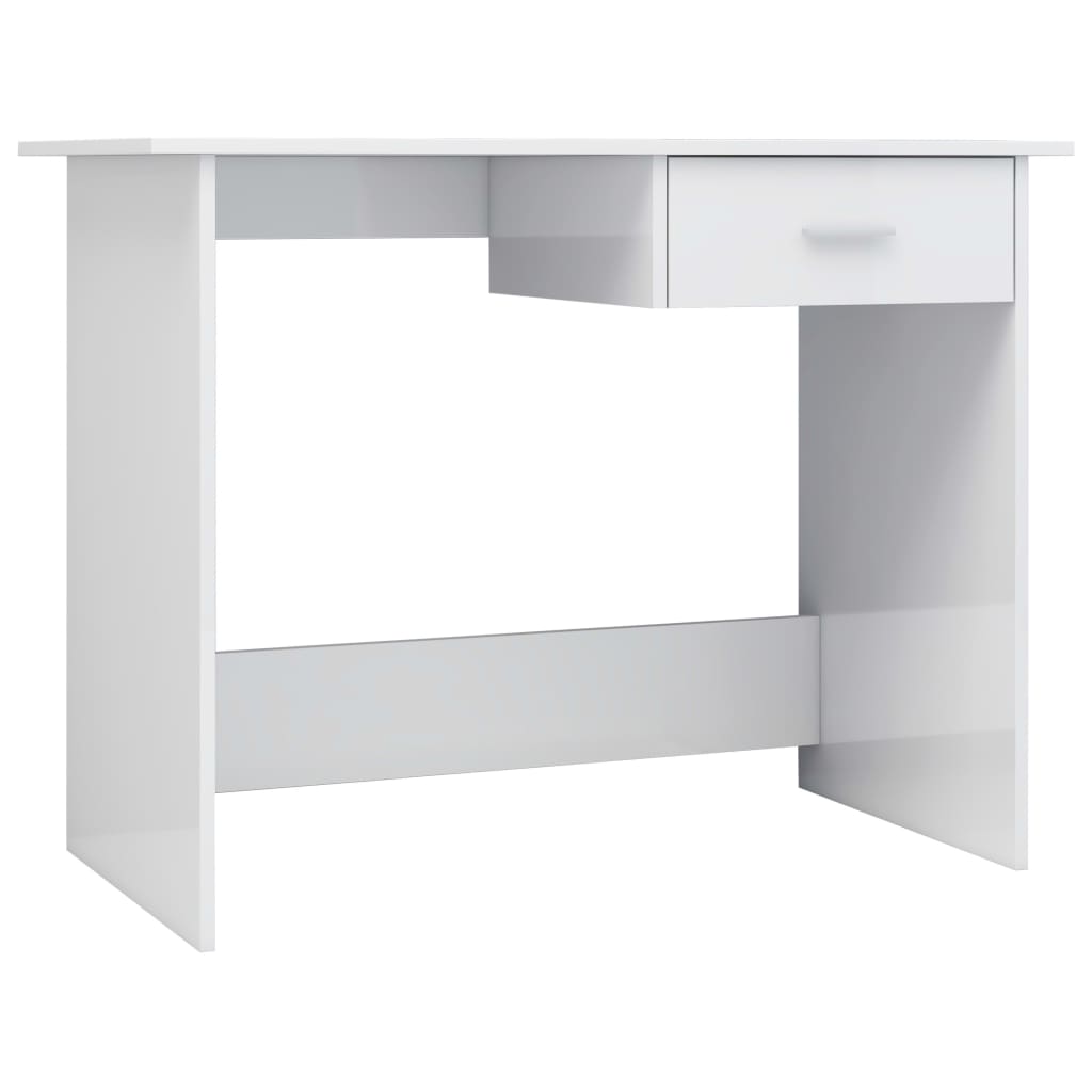 Bureau Blanc brillant 100x50x76 cm Bois d’ingénierie Bureaux vidaXL