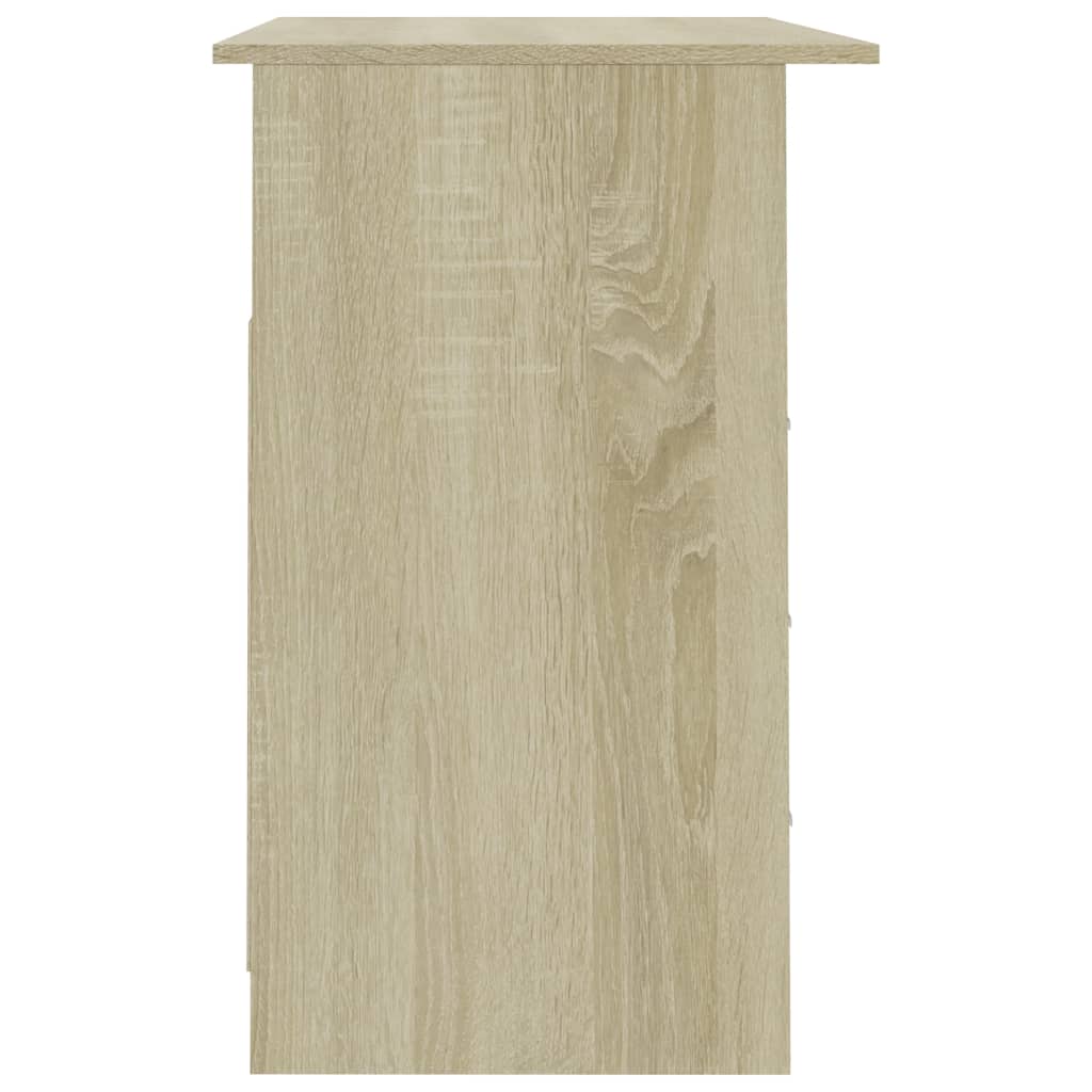 Bureau avec tiroirs Chêne sonoma 110x50x76 cm Aggloméré - XIOS