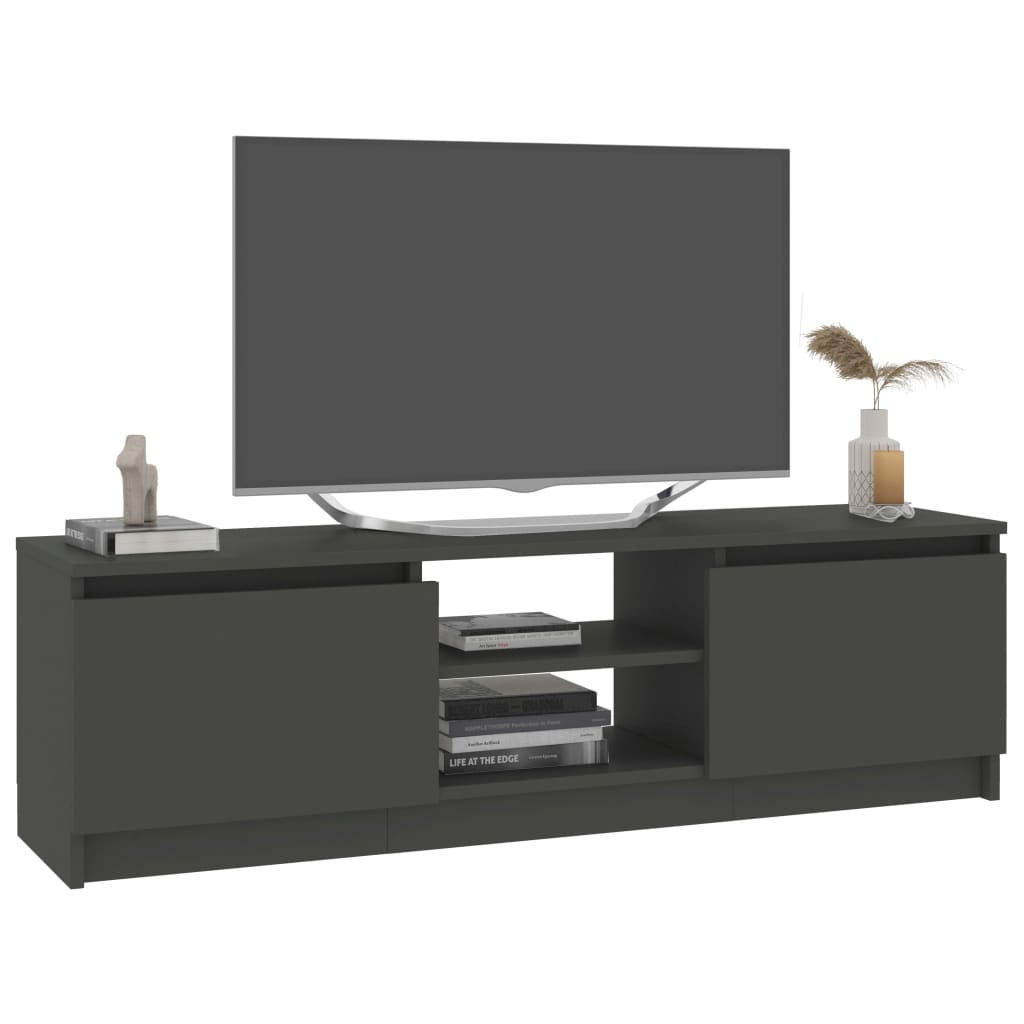 Meuble TV Gris 120x30x35,5 cm Bois d'ingénierie - XIOS