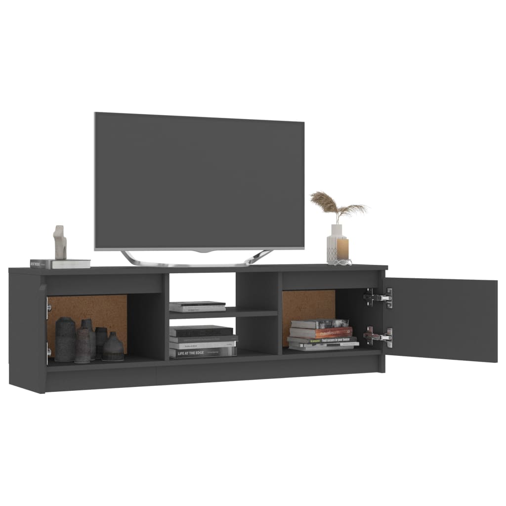Meuble TV Gris 120x30x35,5 cm Bois d'ingénierie - XIOS