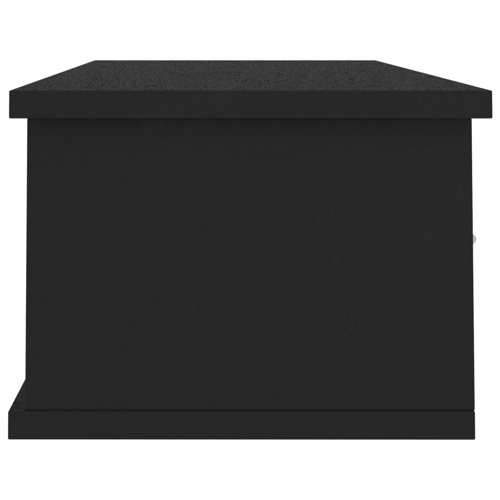Étagère murale avec tiroirs Noir 88x26x18,5cm bois d'ingénierie - XIOS