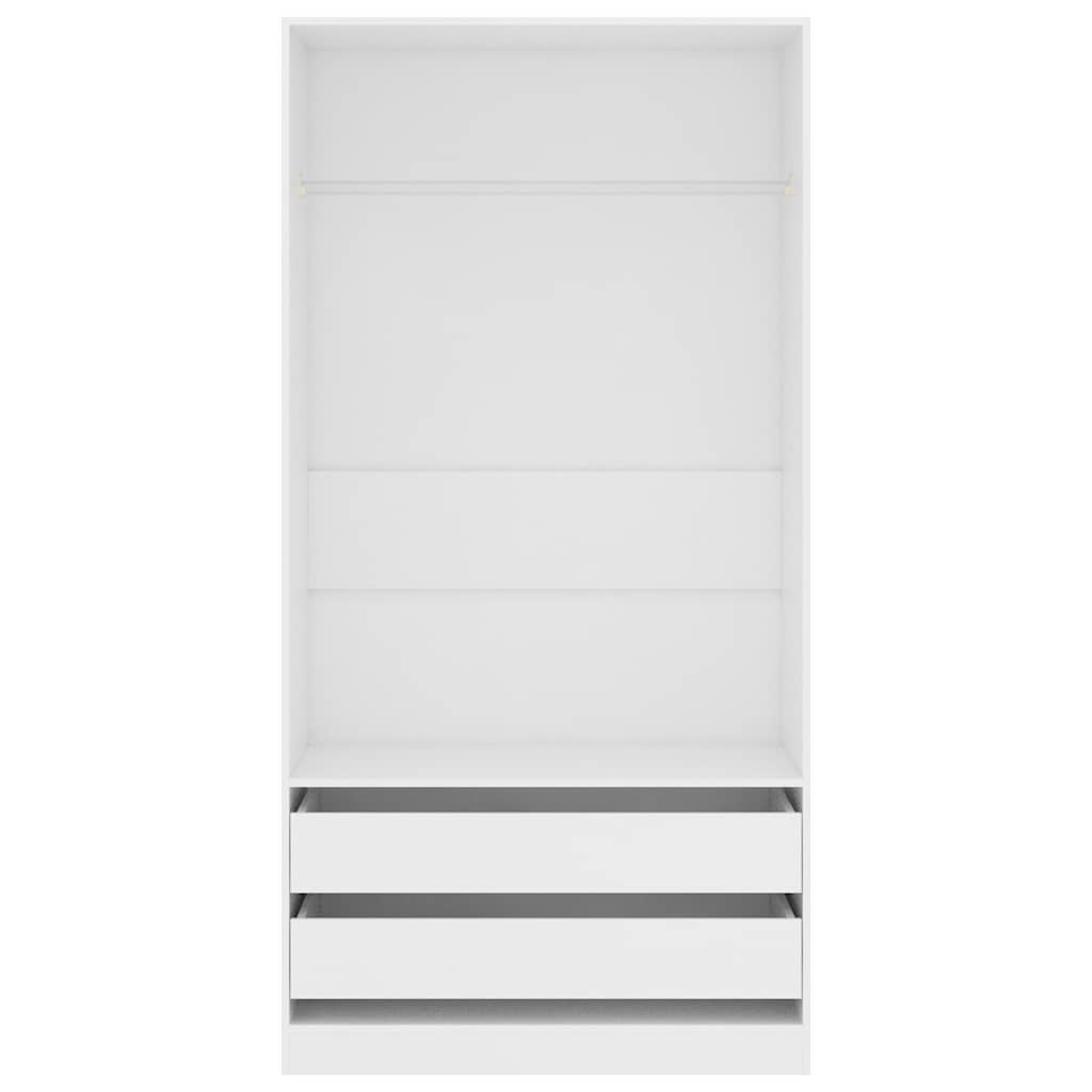 Garde-robe Blanc 100x50x200 cm Bois d'ingénierie - XIOS
