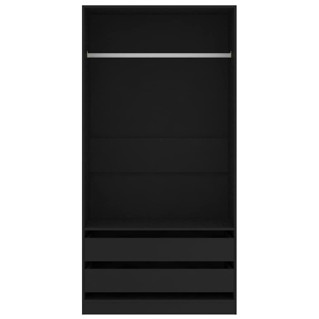 Garde-robe Noir 100x50x200 cm Bois d'ingénierie - XIOS