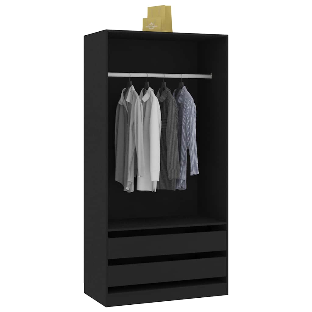 Garde-robe Noir 100x50x200 cm Bois d'ingénierie - XIOS