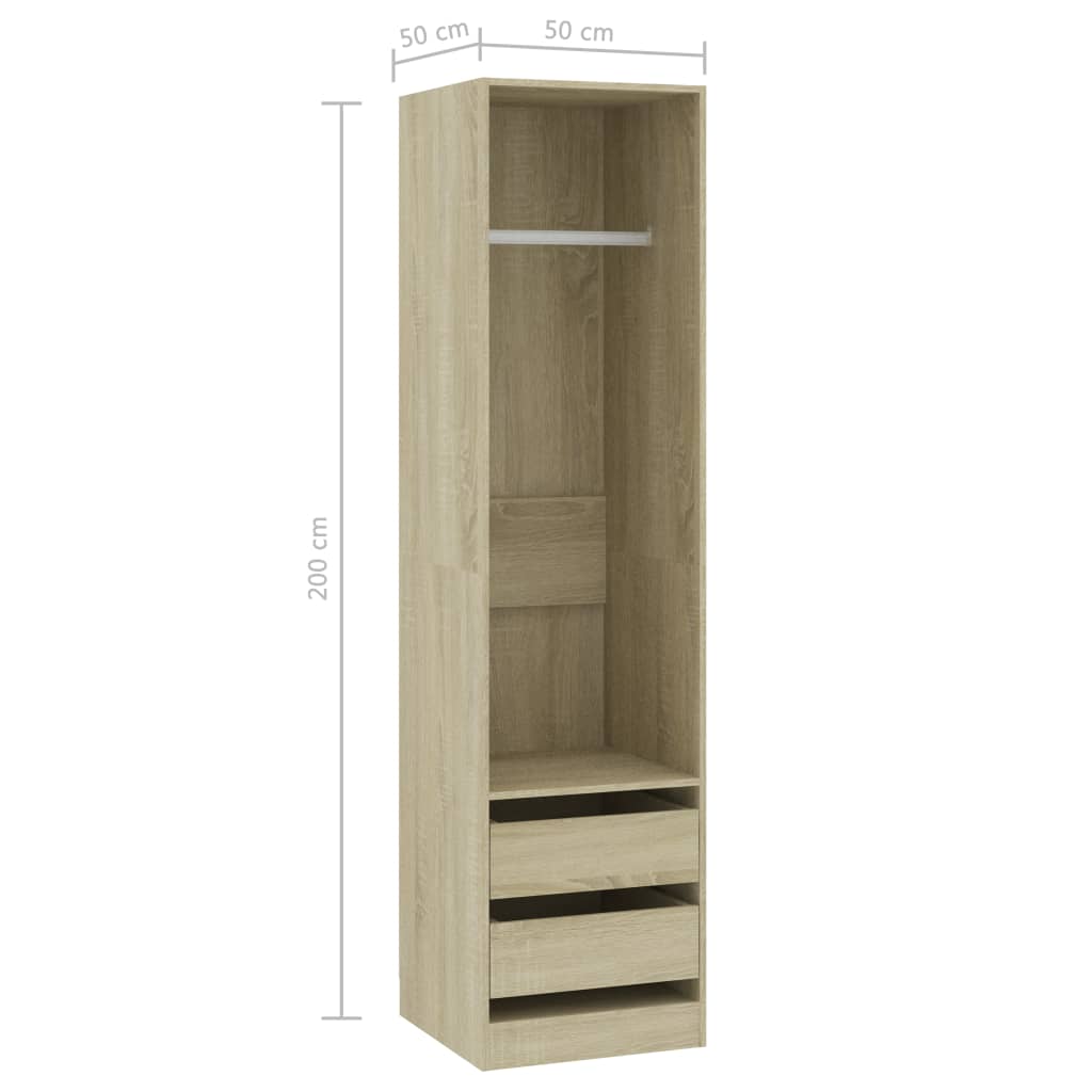 Garde-robe avec tiroirs Chêne sonoma Bois d'ingénierie - XIOS