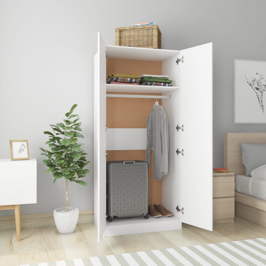 Garde-robe Blanc 80x52x180 cm Bois d’ingénierie - XIOS