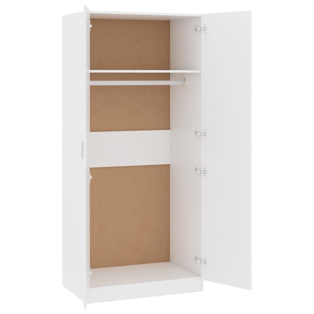 Garde-robe Blanc 80x52x180 cm Bois d’ingénierie - XIOS
