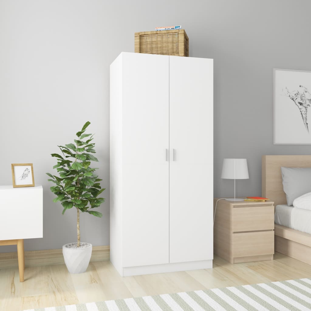 Garde-robe Blanc 80x52x180 cm Bois d’ingénierie - XIOS