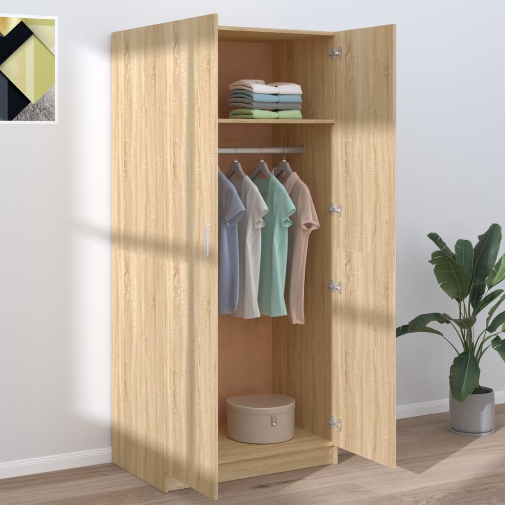Garde-robe Chêne sonoma 80x52x180 cm Bois d’ingénierie - XIOS