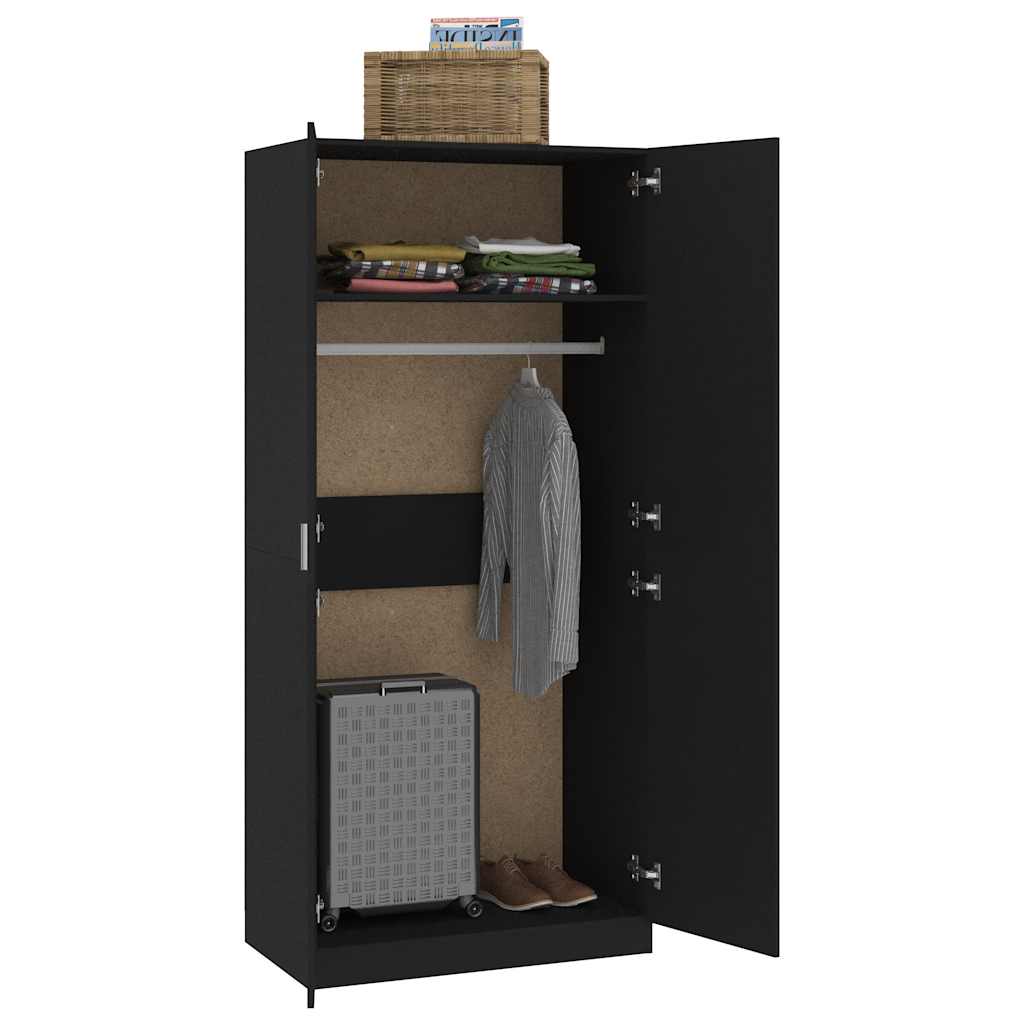 Garde-robe Noir 90x52x200 cm Bois d’ingénierie - XIOS