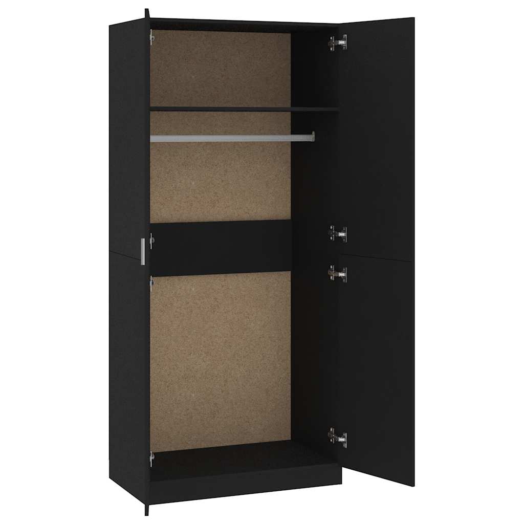 Garde-robe Noir 90x52x200 cm Bois d’ingénierie - XIOS