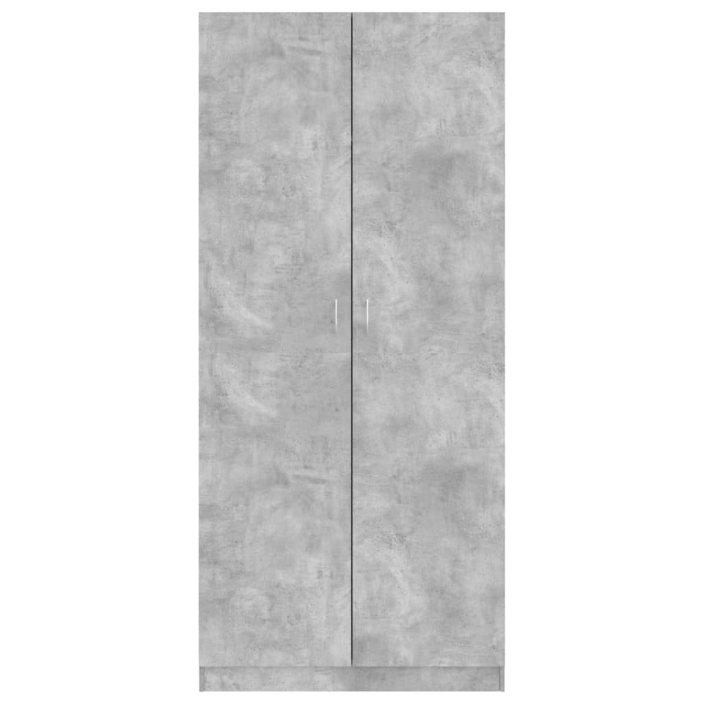 Garde-robe Gris béton 90x52x200 cm Bois d’ingénierie - XIOS