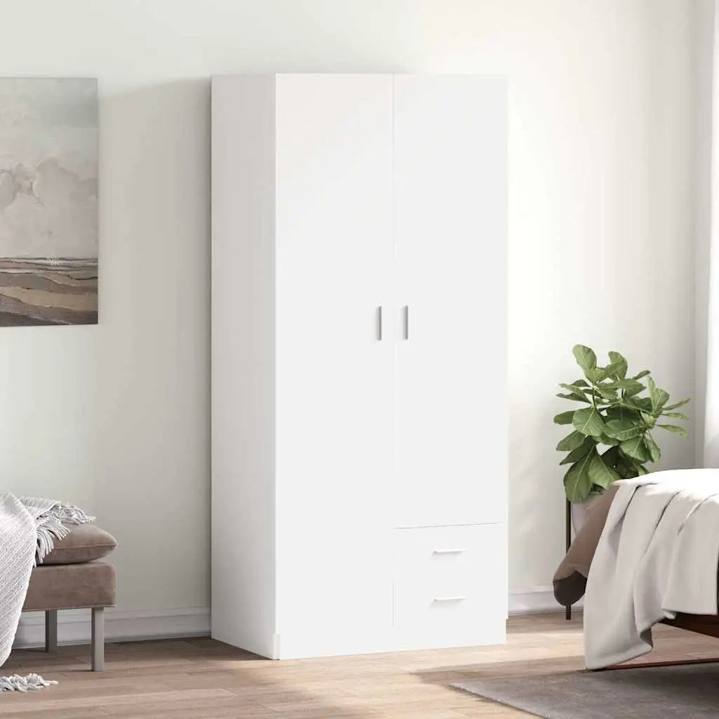 Garde-robe Blanc 80x52x180 cm Bois d’ingénierie - XIOS