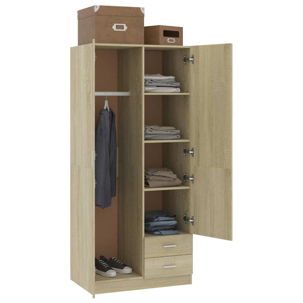 Garde-robe Chêne sonoma 80x52x180 cm Aggloméré - XIOS