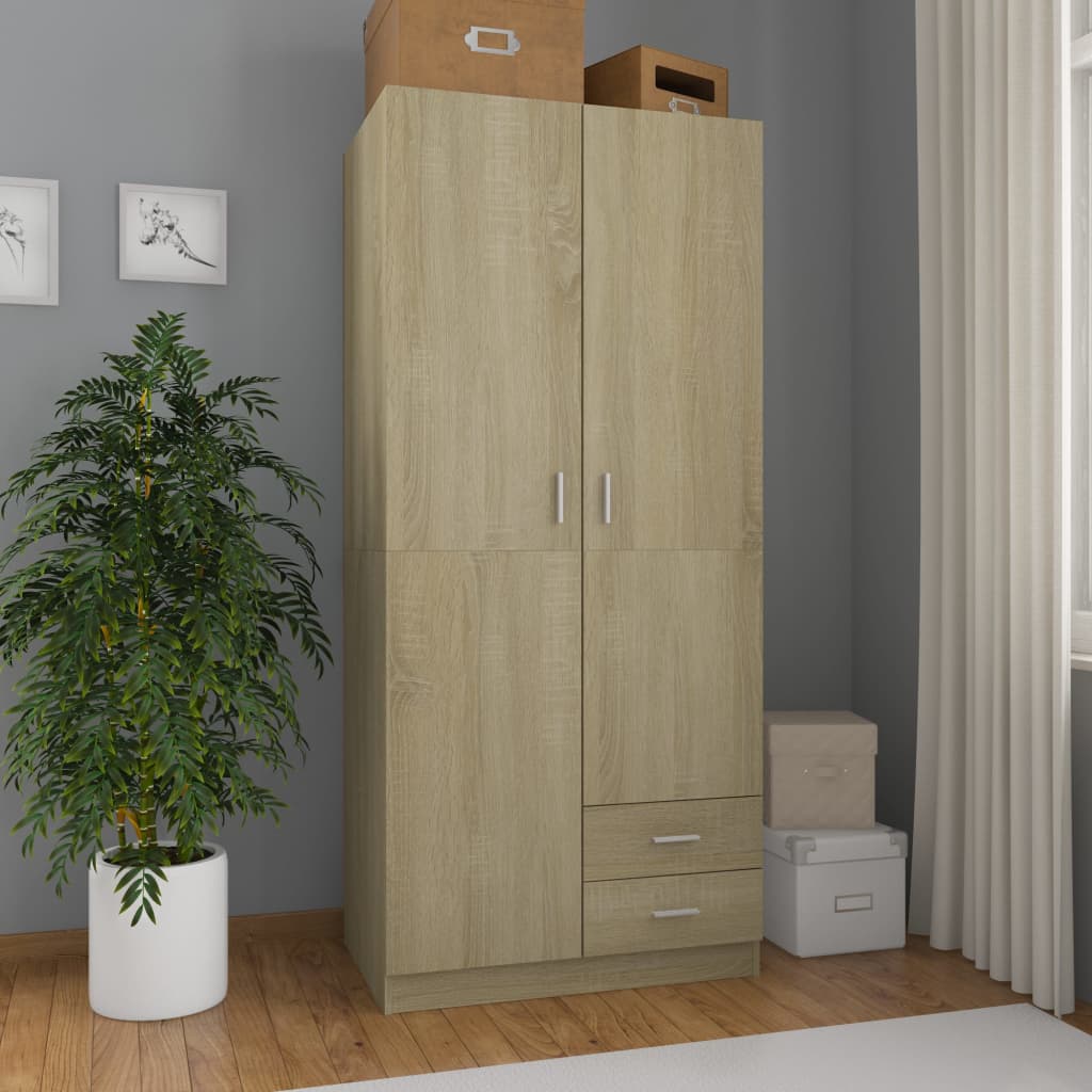 Garde-robe Chêne sonoma 80x52x180 cm Aggloméré - XIOS