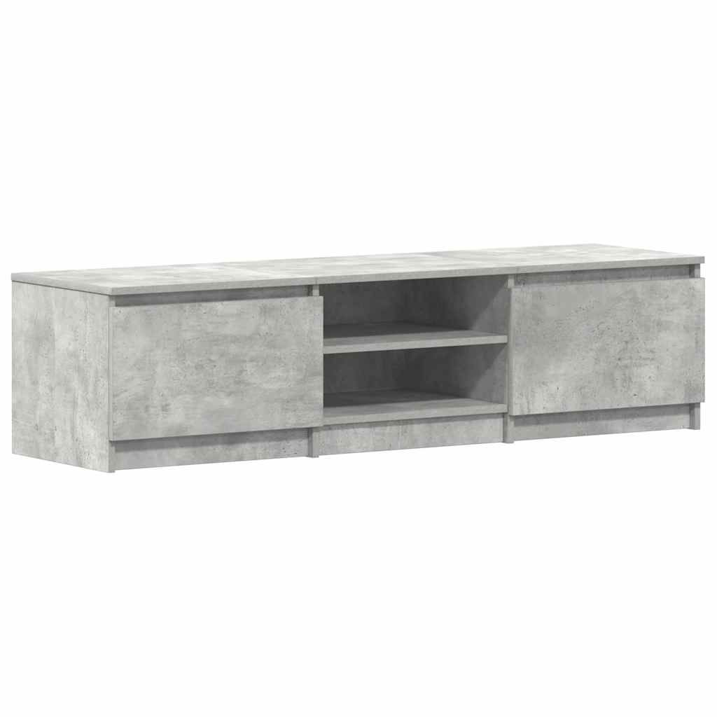 Meuble TV Gris béton 140x40x35,5 cm Bois d'ingénierie - XIOS