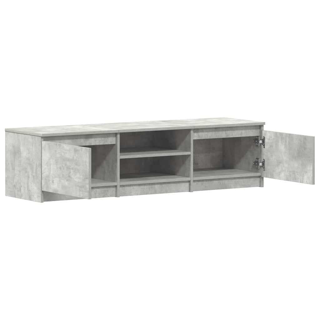 Meuble TV Gris béton 140x40x35,5 cm Bois d'ingénierie - XIOS