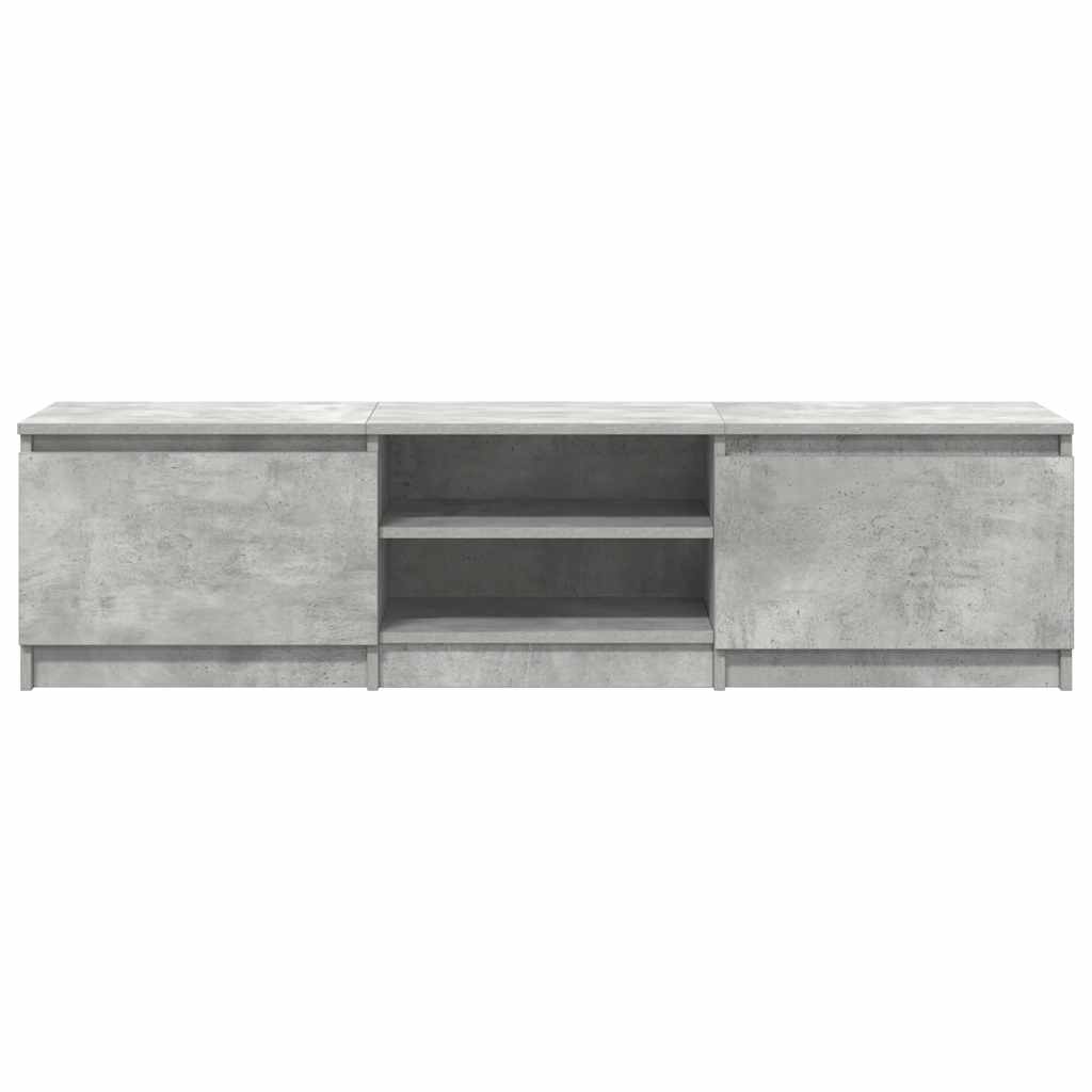 Meuble TV Gris béton 140x40x35,5 cm Bois d'ingénierie - XIOS