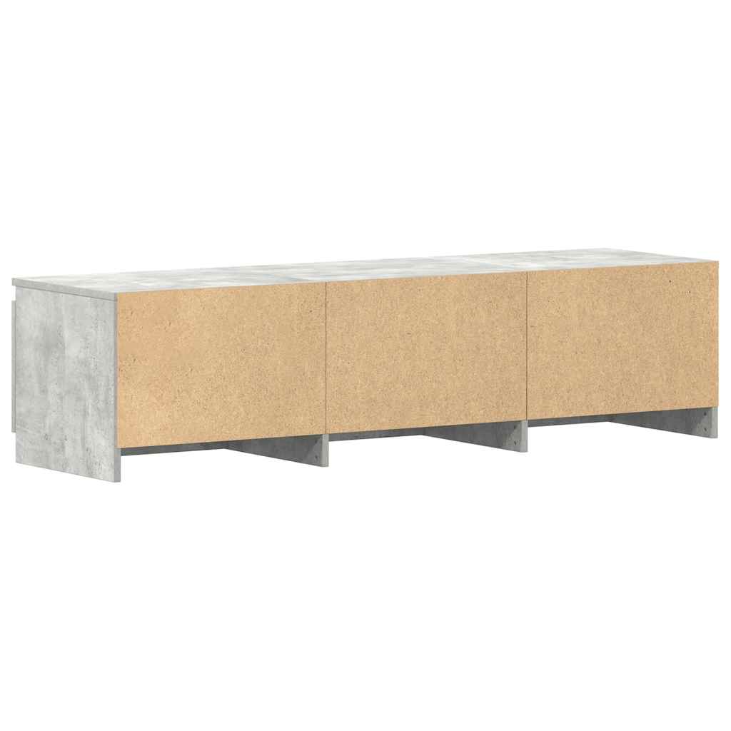 Meuble TV Gris béton 140x40x35,5 cm Bois d'ingénierie - XIOS