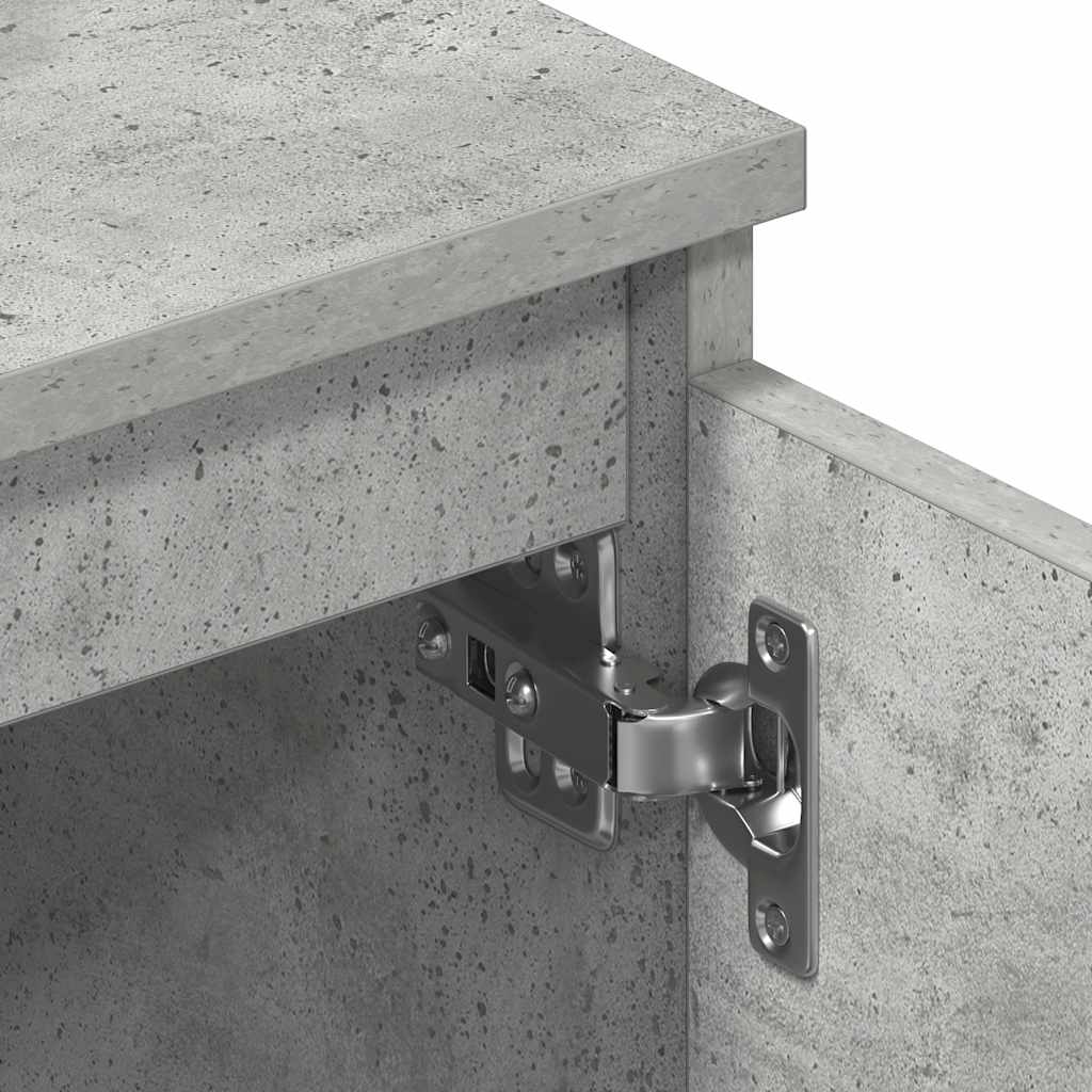 Meuble TV Gris béton 140x40x35,5 cm Bois d'ingénierie - XIOS