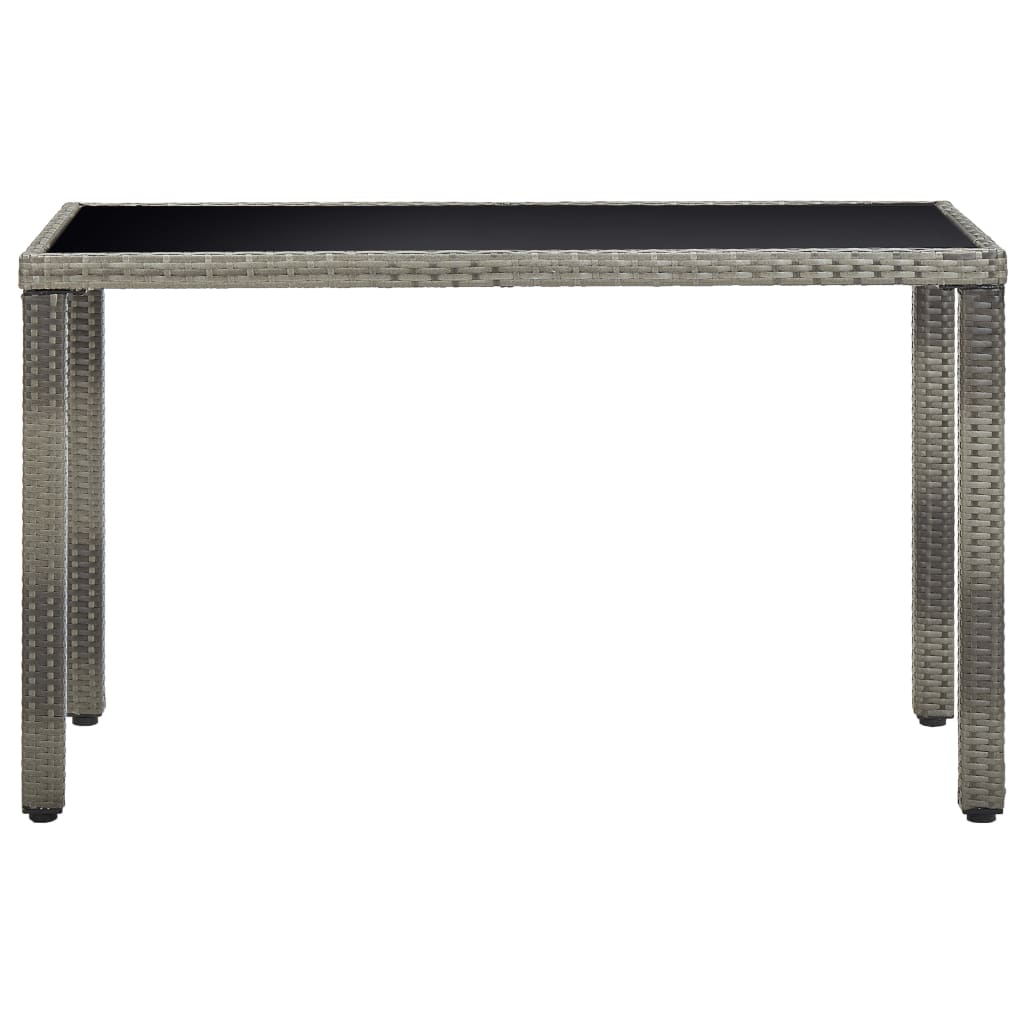 Ensemble à manger d'extérieur 5pcs coussins résine tressée gris - XIOS